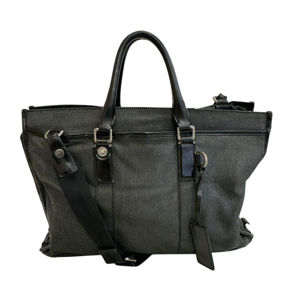 HUNTING WORLD 2-way Business Bag Briefcase Canvas Shoulder Black